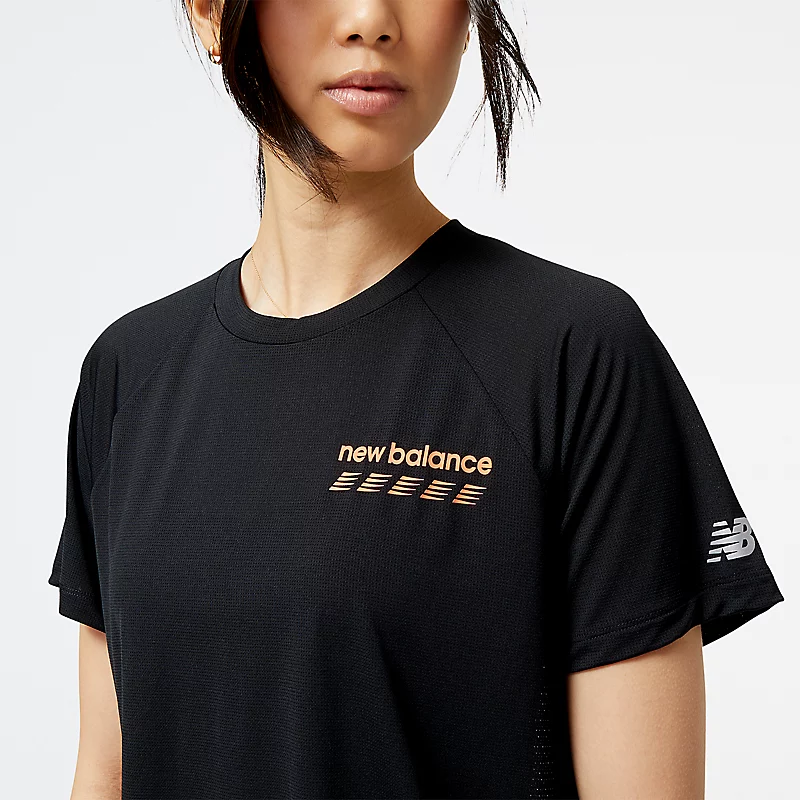 Tricou cu mânecă scurtă Accelerate Pacer pentru femei – NEGRU