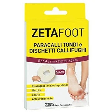 ZETA FARMACEUTICI Zetafoot Ronde Eeltbeschermers 8 stuks + Eeltverwijderingsschijven 9 stuks Huidvriendelijk