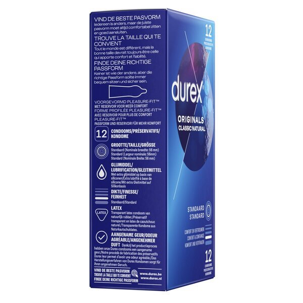 Durex Originals Classic Natural kondomi<br>Medicinski uređaj - 12 komada