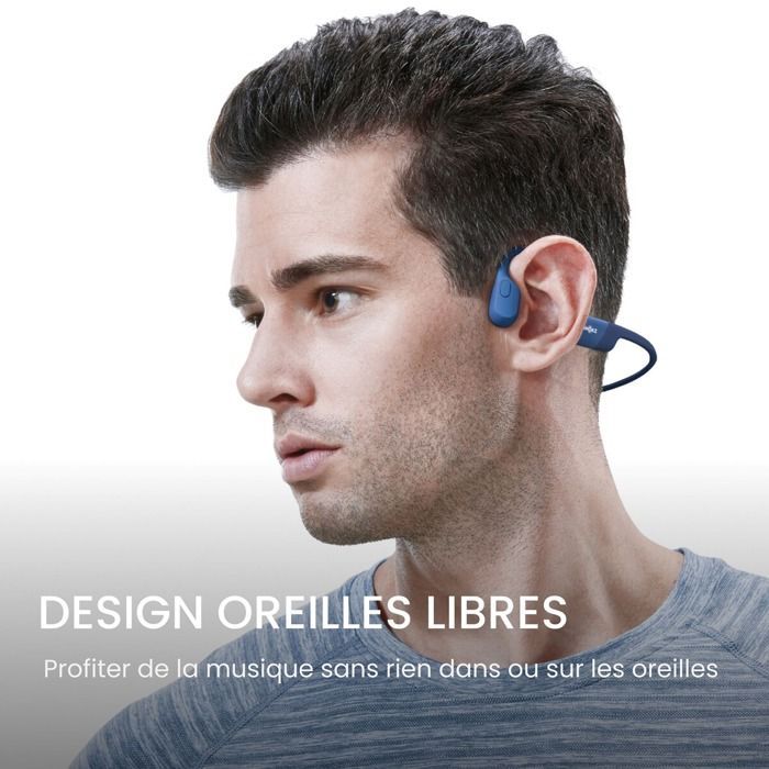 Cuffie a conduzione ossea Shokz OPENRUN USB-C, blu