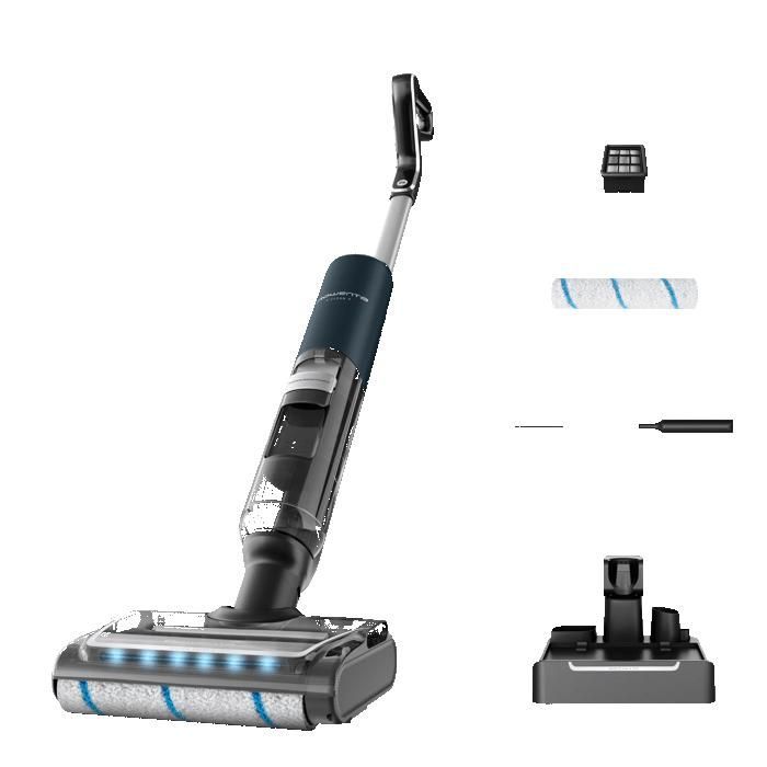 Rowenta X-Clean 7, Aspirateur laveur sans fil, Design plat, Auto-Nettoyage, GZ5735E0