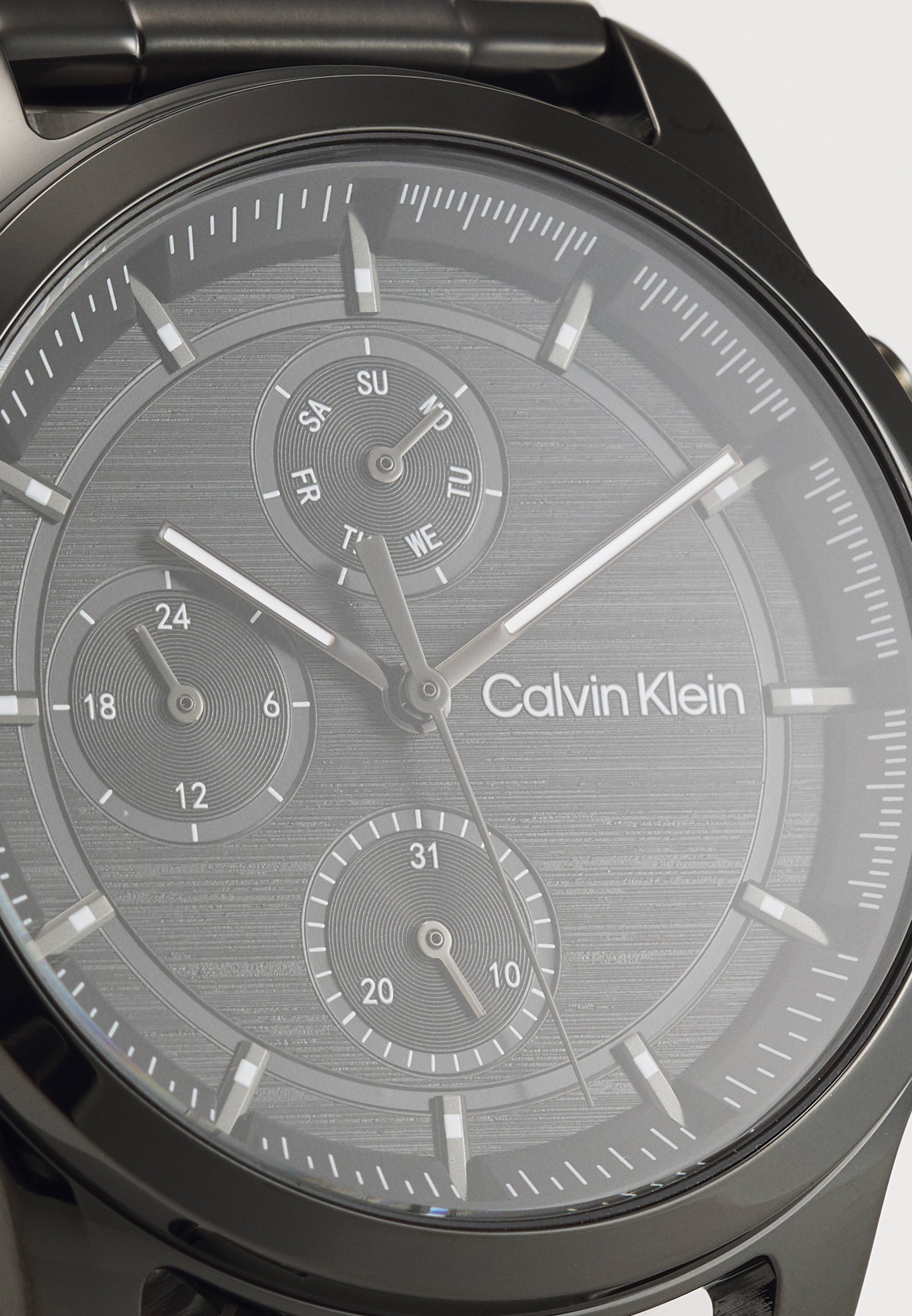 Calvin Klein MULTIFUNCTIONELE WIJZERPLAAT MET GEBORSTELDE WIJZERPLAAT - Chronograafhorloge - zwart