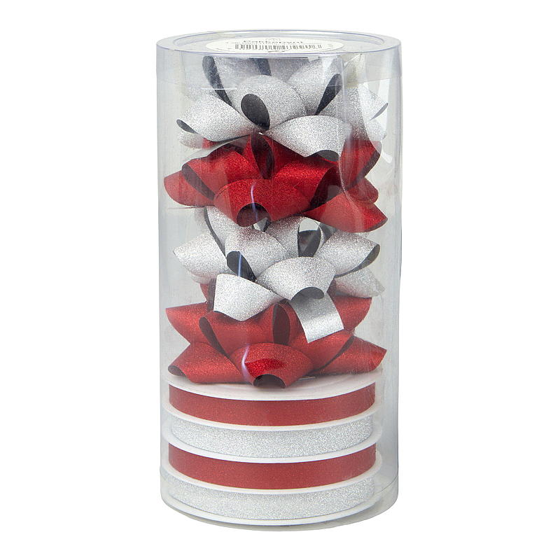 Hjem Pakkedekorasjoner med bånd og rosetter