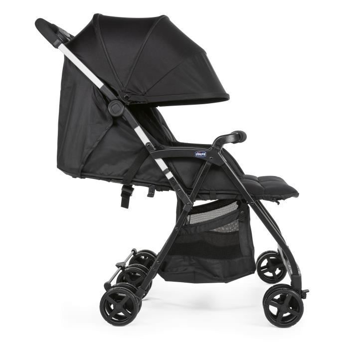 CHICCO Ohlala Twin Compact Double Stroller - From birth - Up to 15kg - 78cm wide - Safety bar - Black night