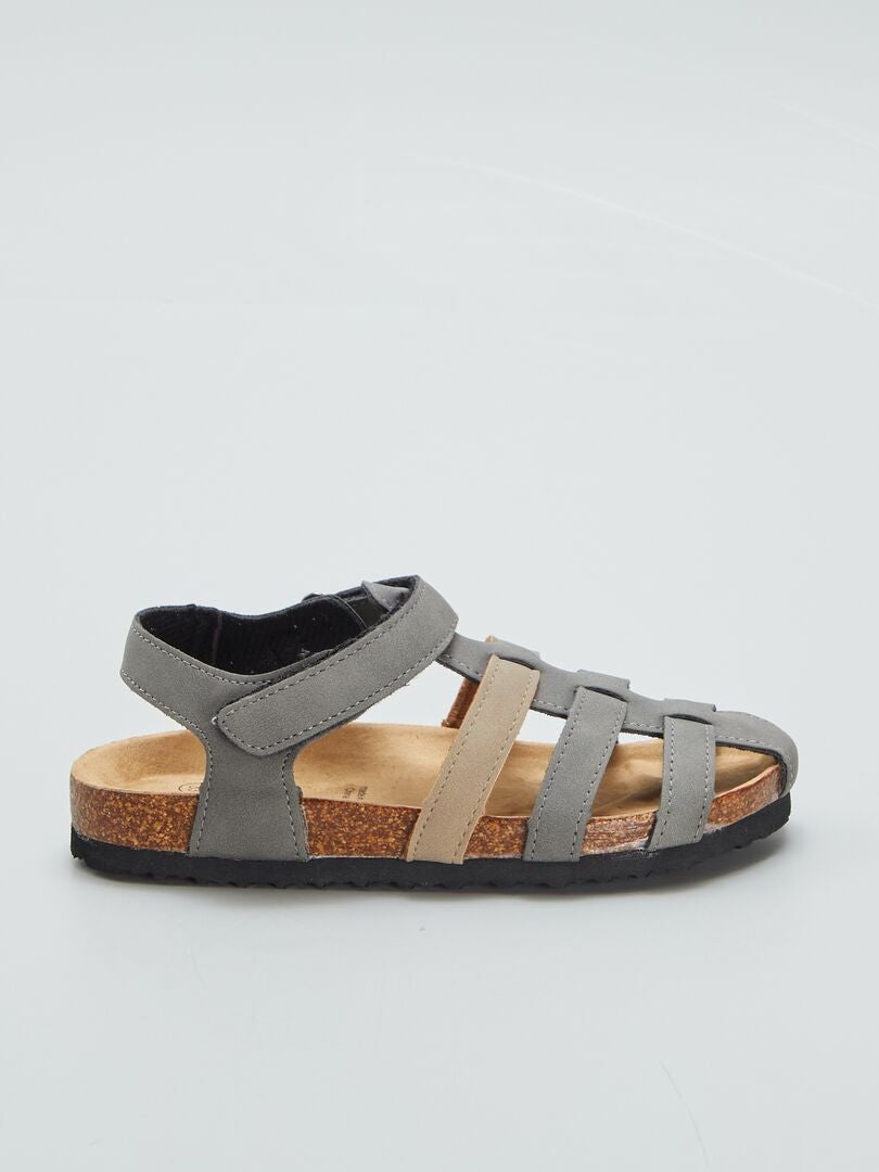 Sandalias florales - GRIS