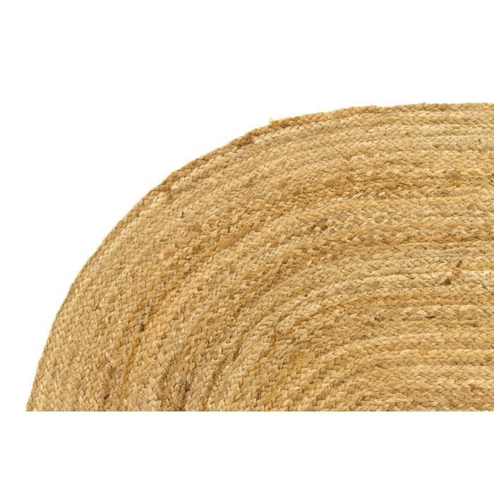 Tapis de salon et chambre HAMID -Tapis Jute Ovale Naturelle Alhambra -100% Fibre de Jute Naturelle - Tissé à la Main -Tapis 70x140cm