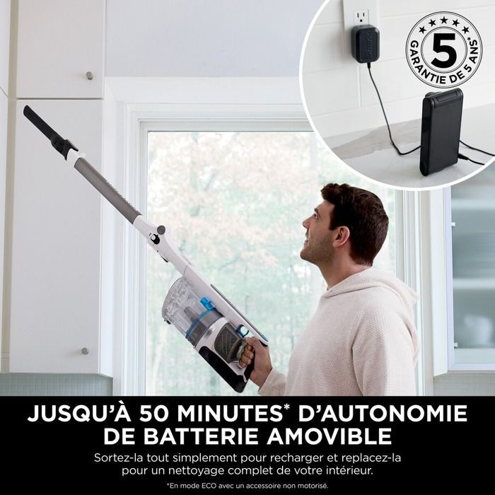 Aspirateur balai Shark PowerPro Pet IZ380EUT Blanc Bleu