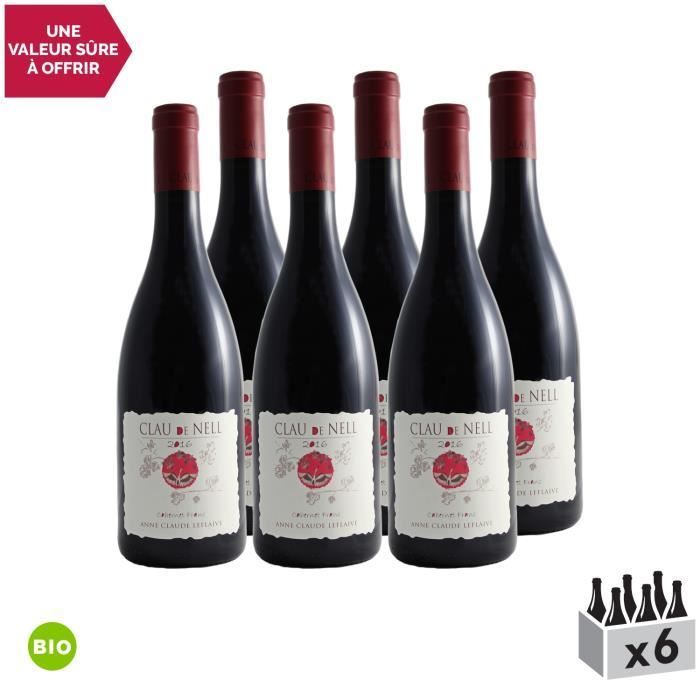 Clau de Nell Cabernet Franc Rouge 2016 - Bio - Lot de 6x75cl - Appellation AOC Anjou - Vin Rouge du Val de Loire - Cépage Cabernet