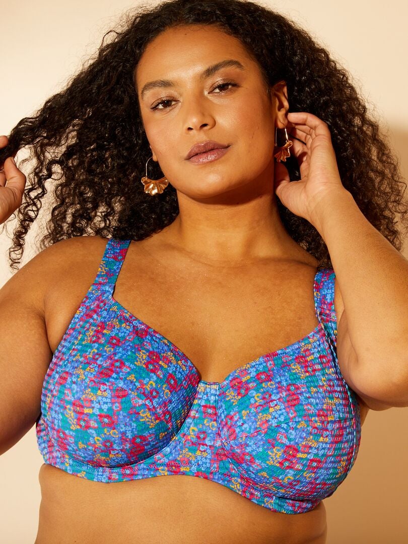 Balconette bikinitop - BLAUW