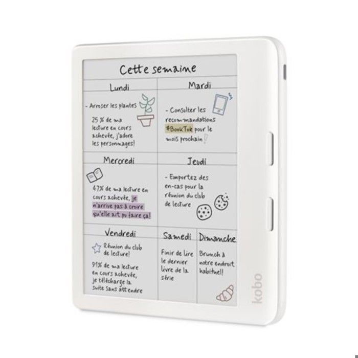 Kobo Libra Colour White e-reader met kleurenscherm