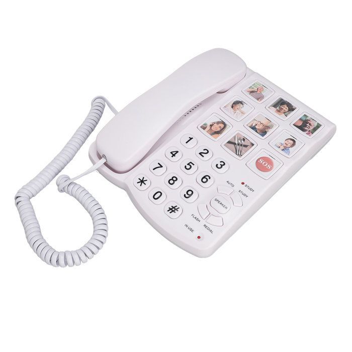 OMABETA landline phone with large buttons OMABETA corded landline phone Large button phone for seniors 9 office calculator