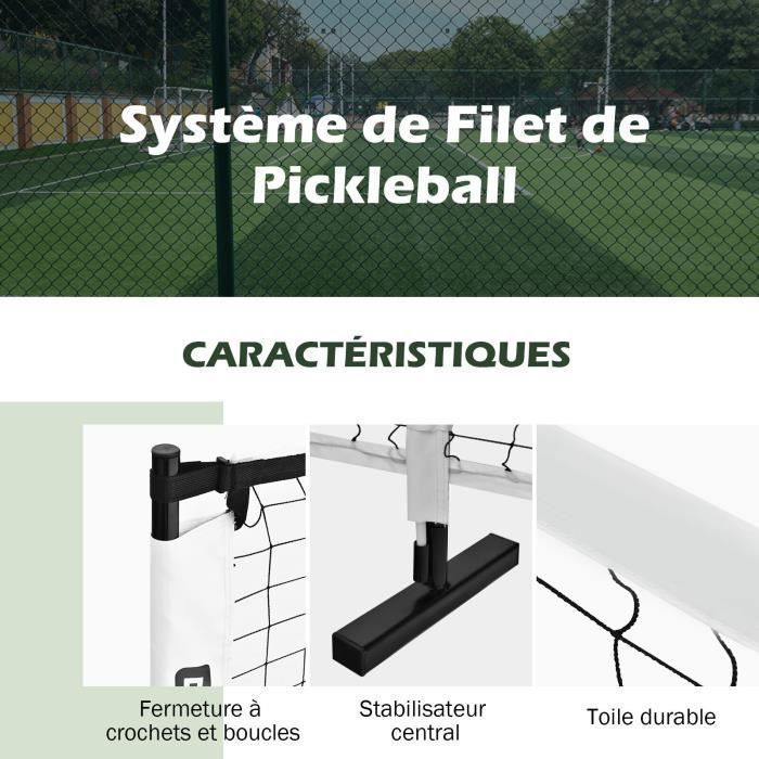 Badminton/Pickleball Net 670 x 92cm COSTWAY - Fiberglass Pole - Carry Bag - Metal Frame - Indoor/Outdoor