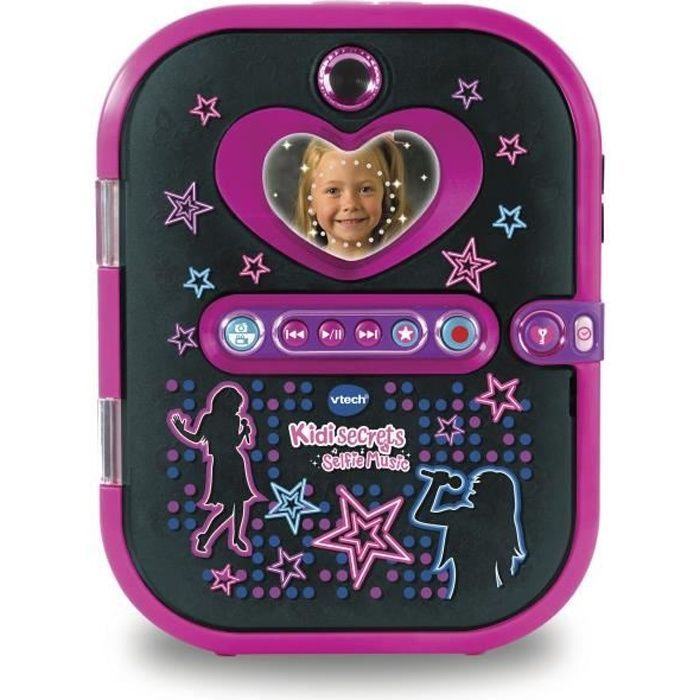 VTECH Kidisecrets Selfie Music Black Electronic Diary with MP3 Player for Girls Ages 6-12