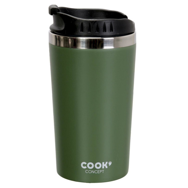 Kubek turystyczny zielony 350ml stal nierdzewna Cook Concept