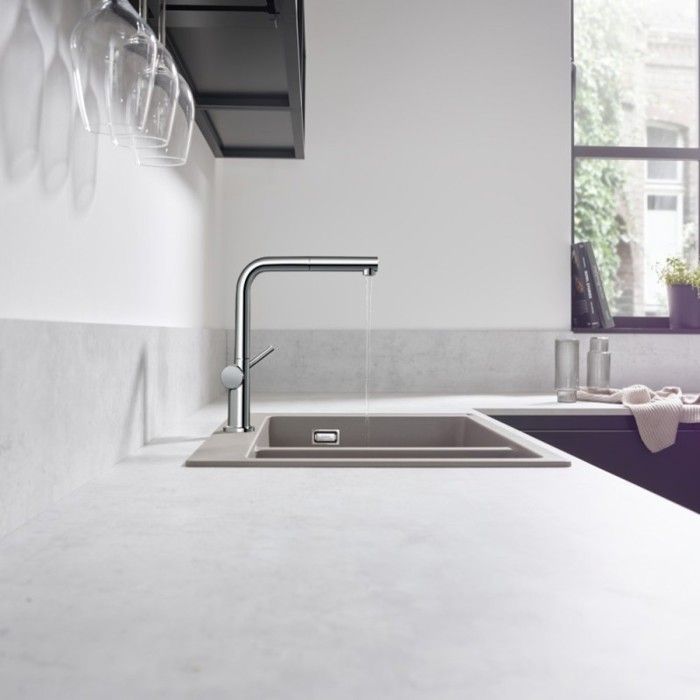 Mitigeur de cuisine HANSGROHE Talis M54 avec douchette extractible 1 jet chromé