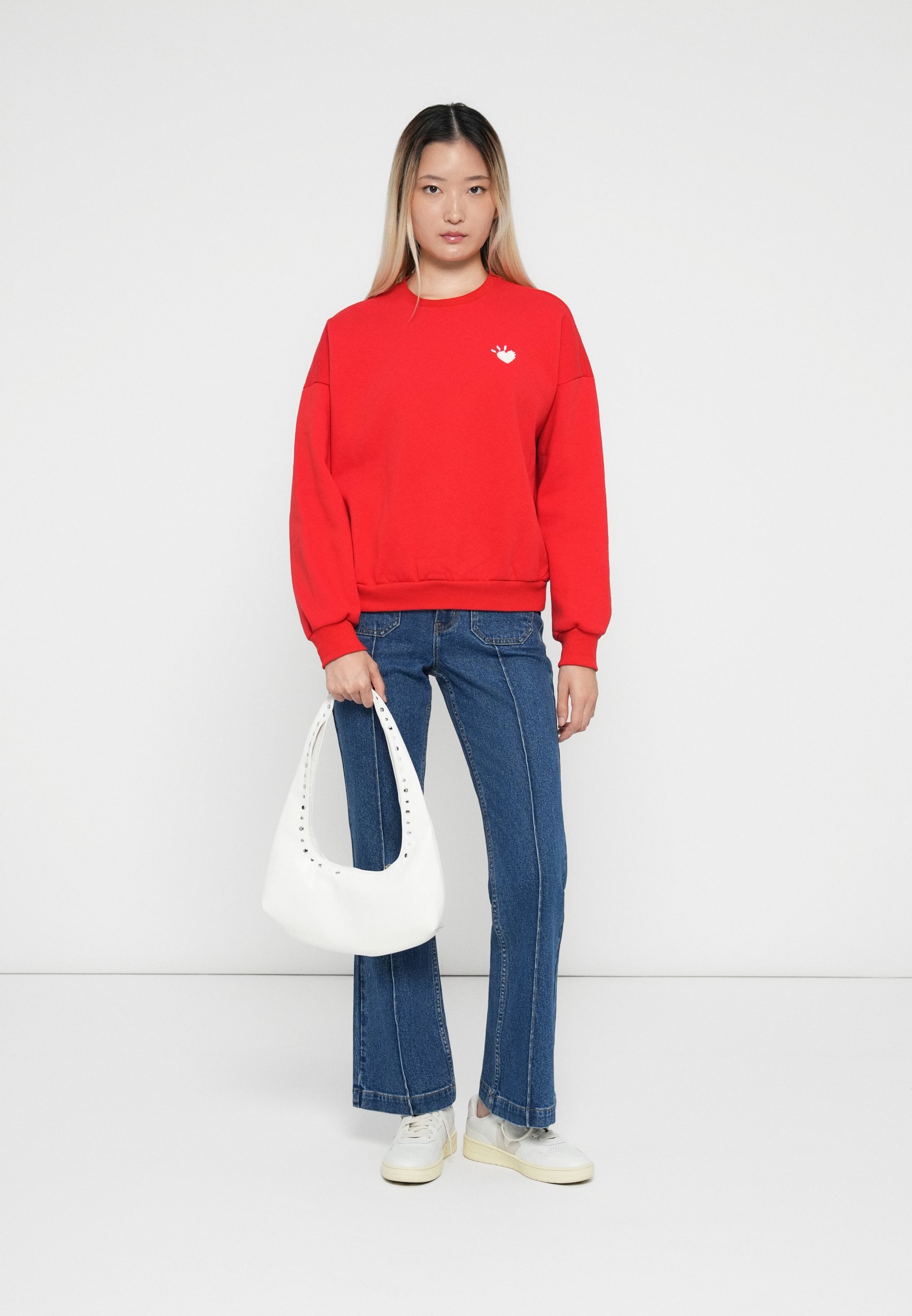 UNIQUEMENT SUR L'IMPRESSION ONLTAMMIE COL ROND - Sweat-shirt - rouge à risque élevé