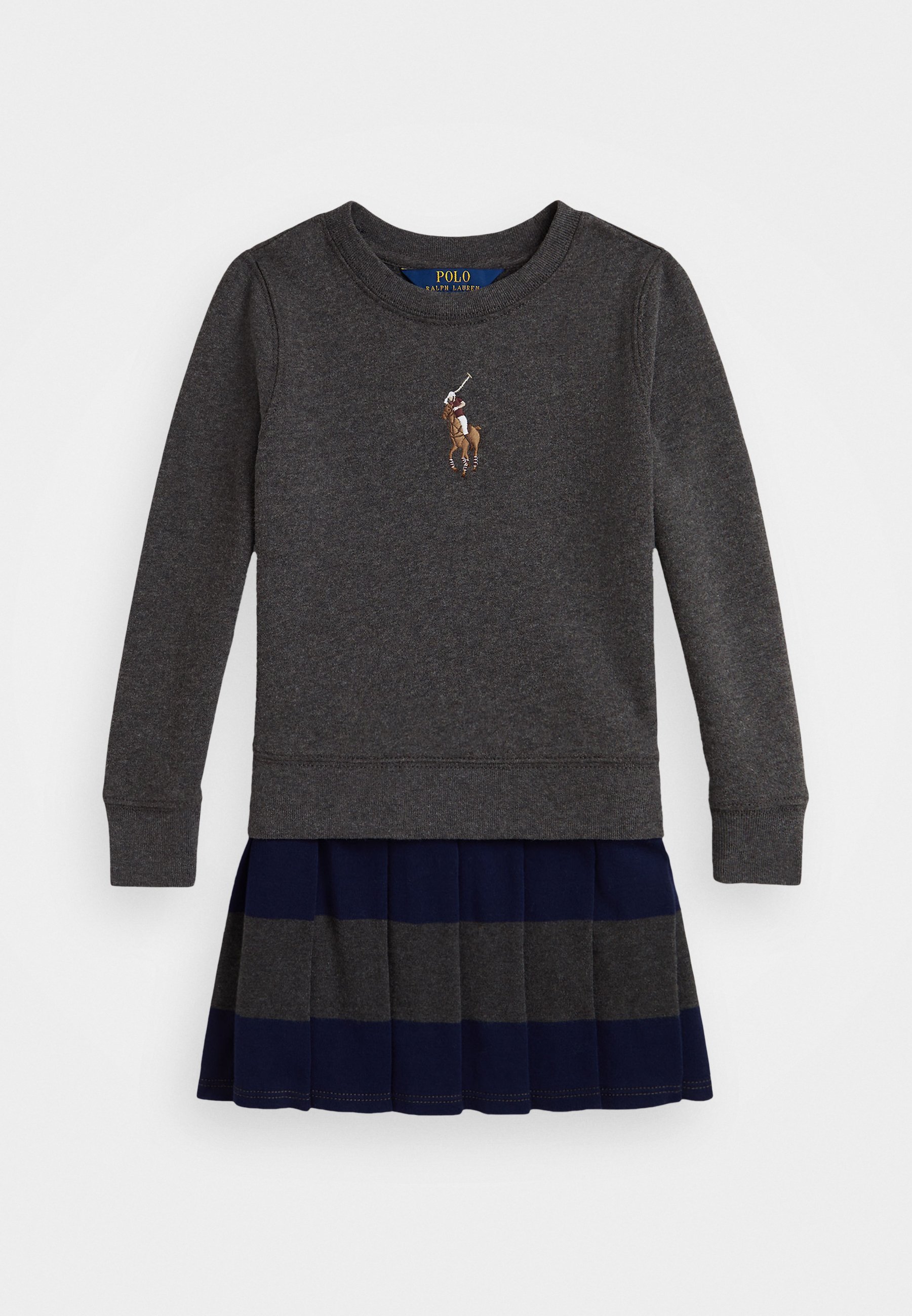 Vestido Polo Ralph Lauren BIG PONY FLEECE MOLETOM - Vestido para o dia a dia - Windsor Heather