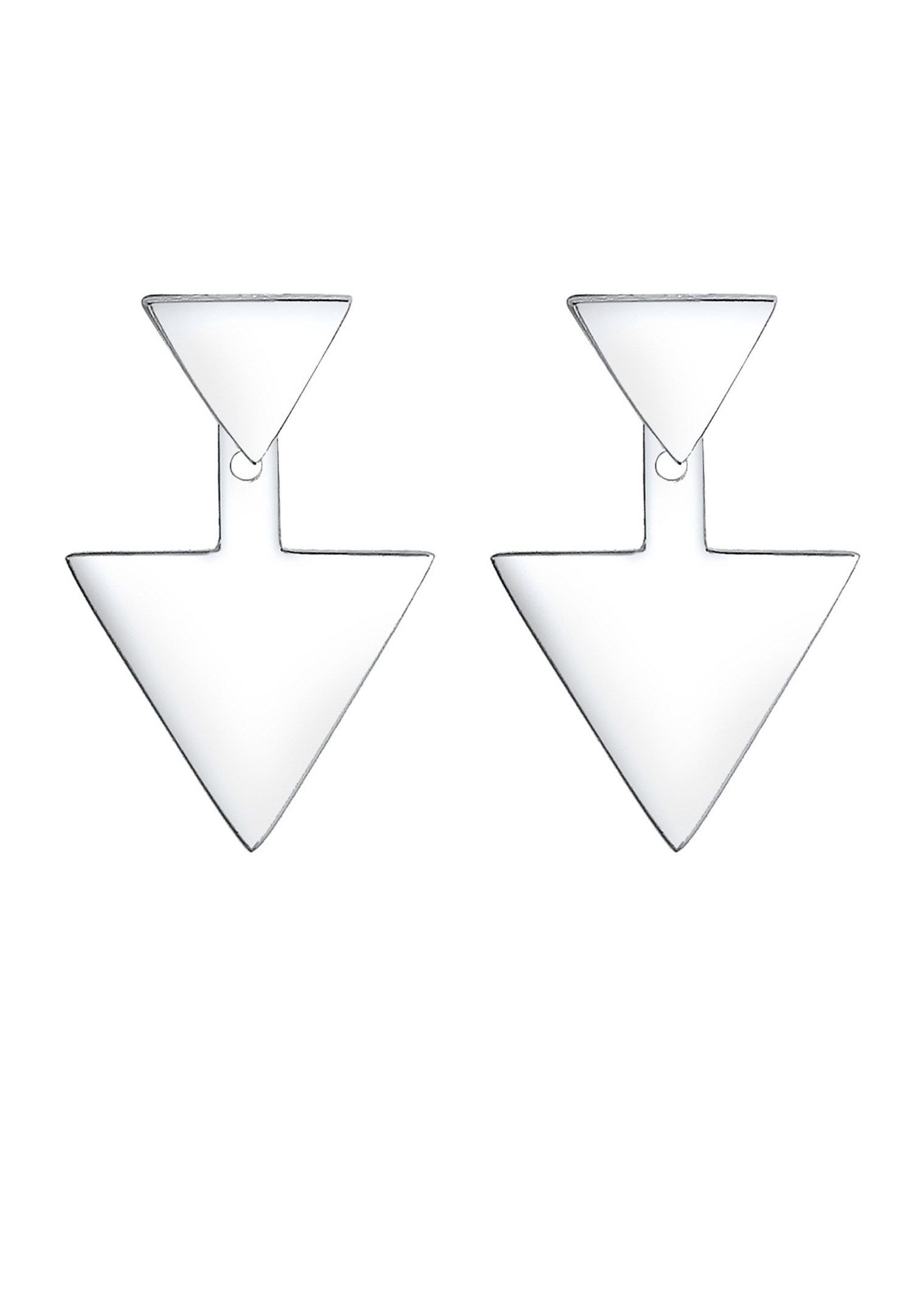 Elli Boucles d´oreilles Elli Ear Jacket en forme de triangle geo 925/1000 argent