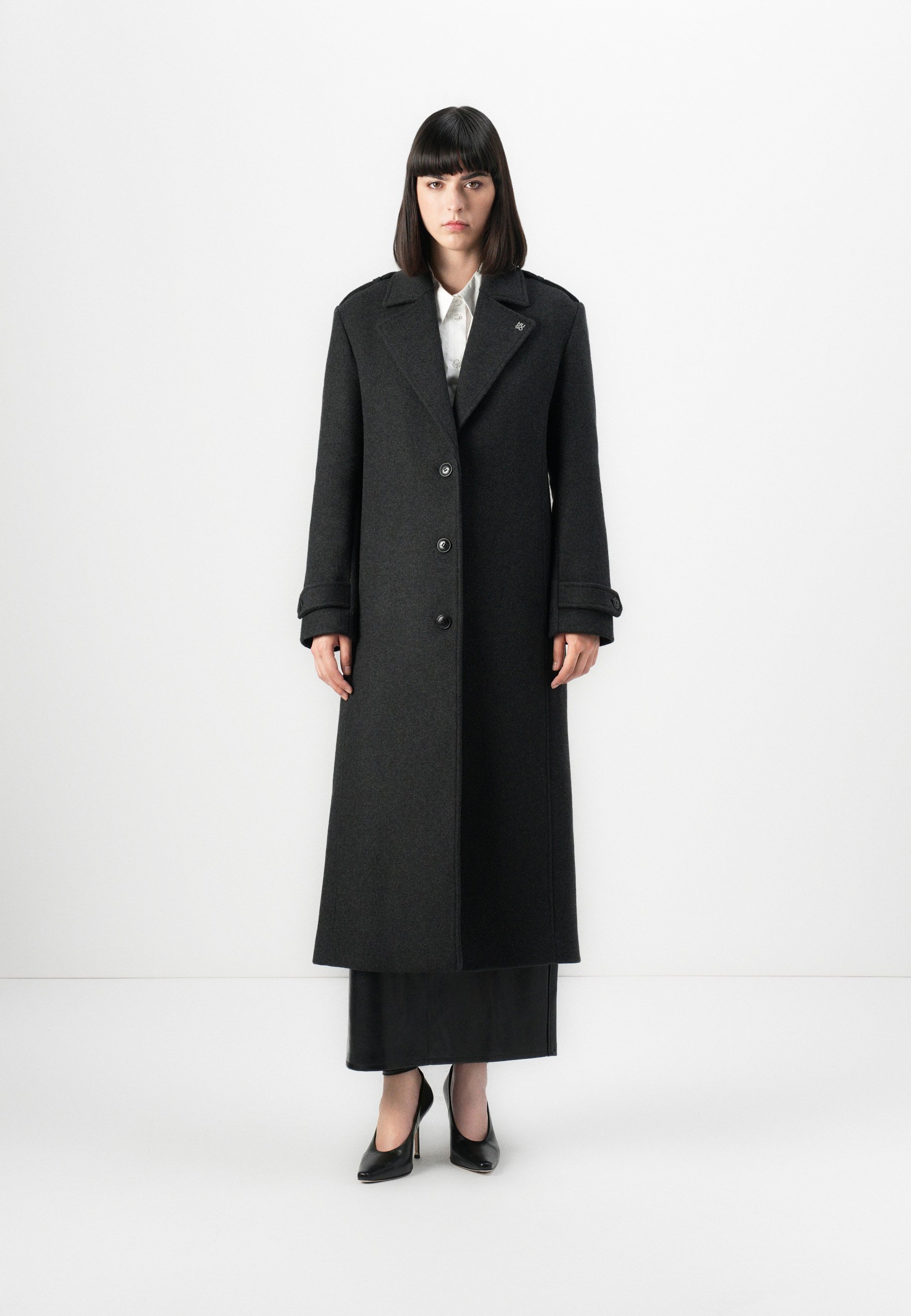 HUGO MILEHE - Cappotto classico - grigio scuro