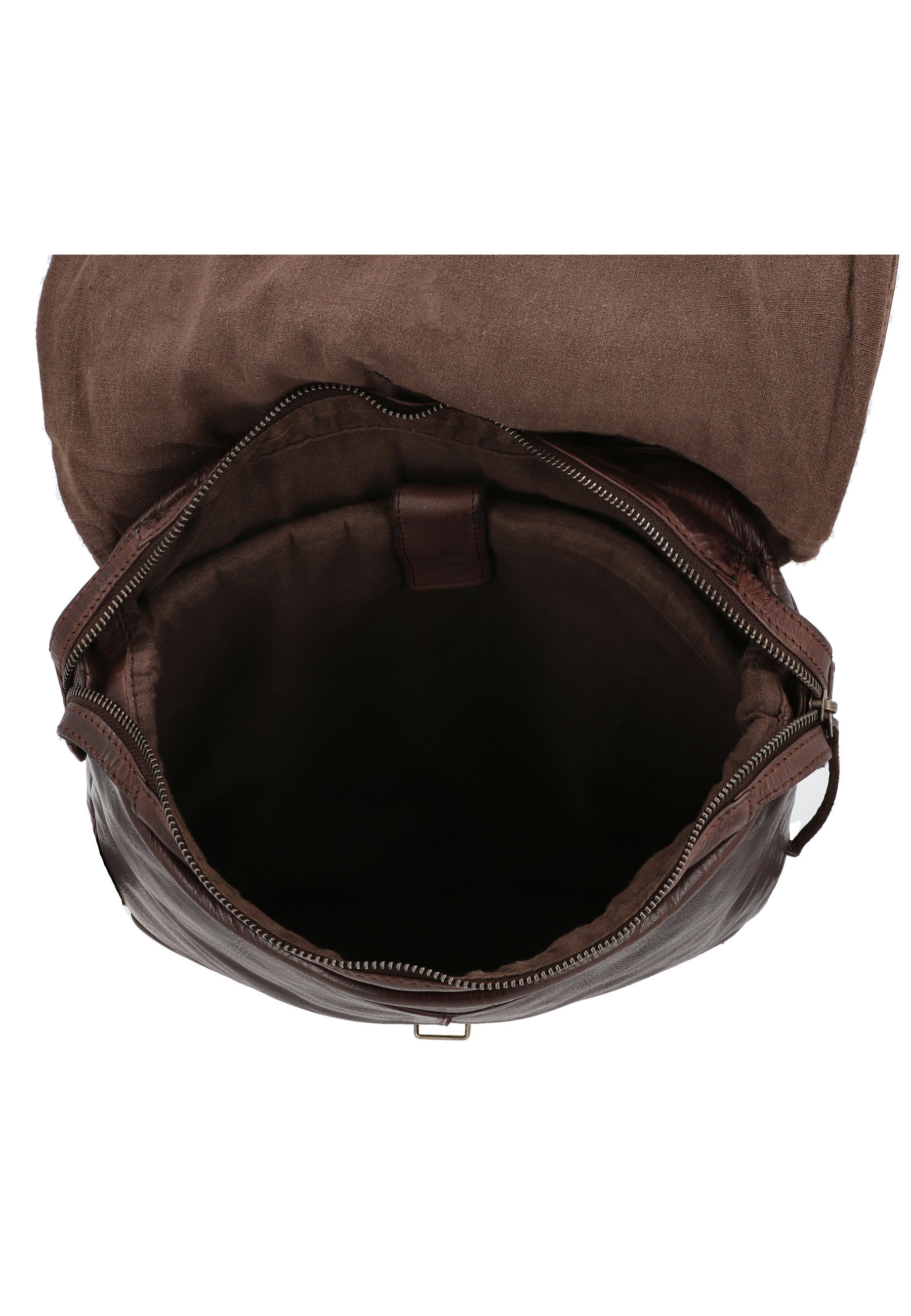 Mochila Gusti Leather KIERAN - marrom escuro