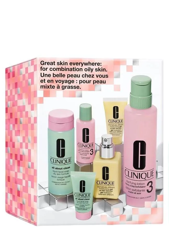 Clinique Great Skin Everywhere Zestaw prezentowy do skóry mieszanej i tłustej