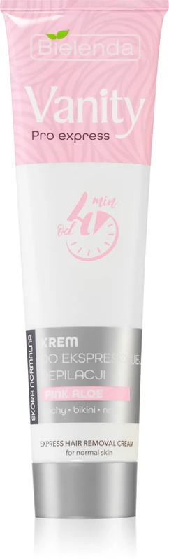 Krema za odstranjevanje dlak Bielenda Vanity Pro Express v bikini predelu, pazduhah in na rokah za občutljivo kožo