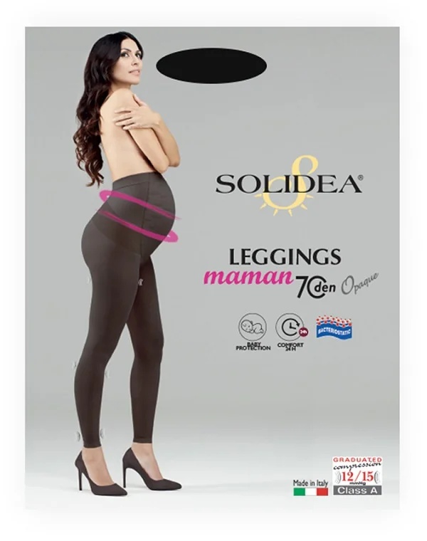 Schwarze Leggings Mam 70D Smc9 Größe XL