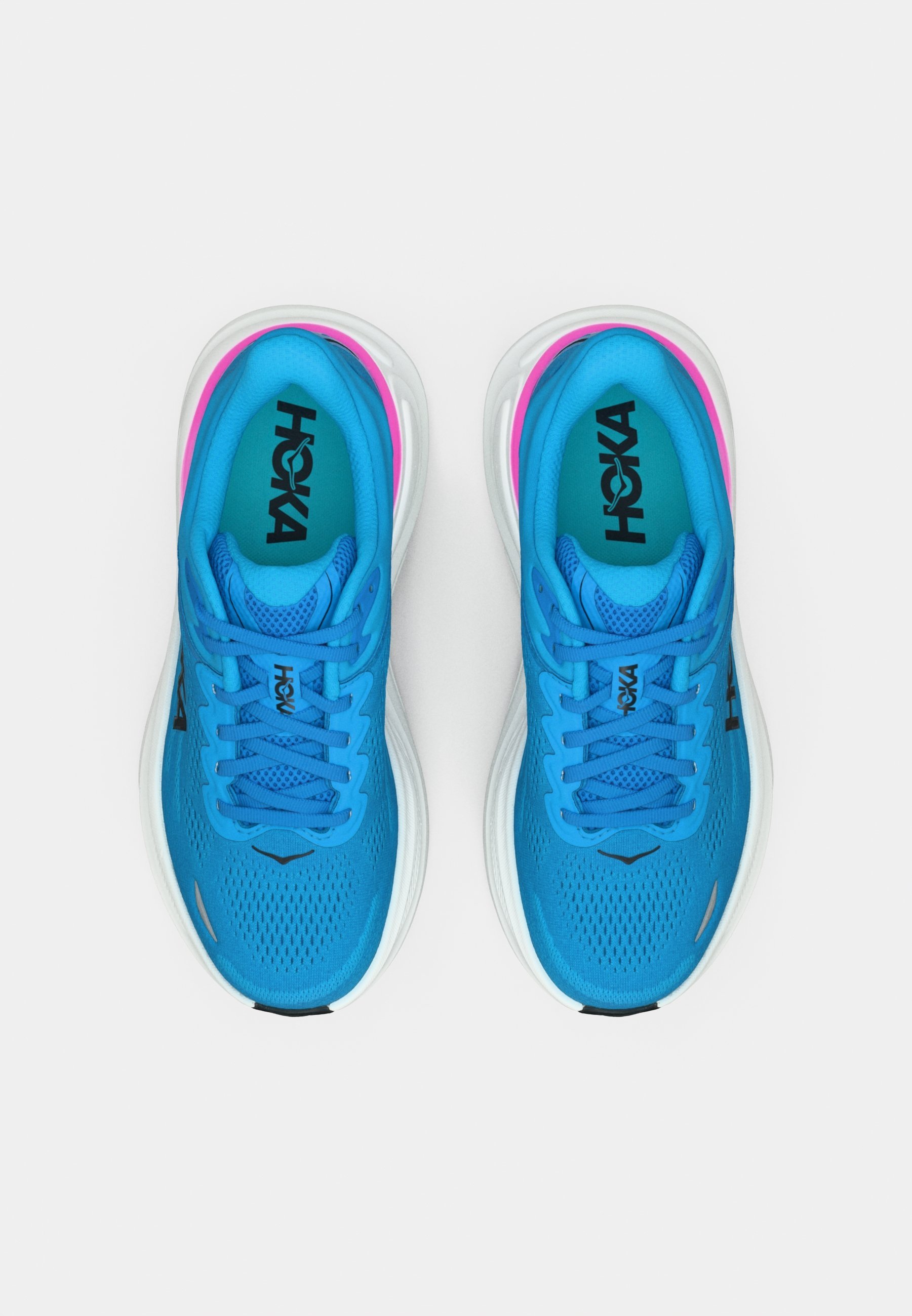 HOKA BONDI 9 - Hardloopschoenen voor op de weg - hemelsblauw/neonfuchsia