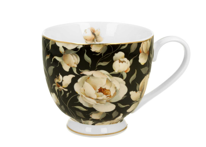Porcelanowy kubek na stopce English 530 ml do Kawy Herbaty Napoi