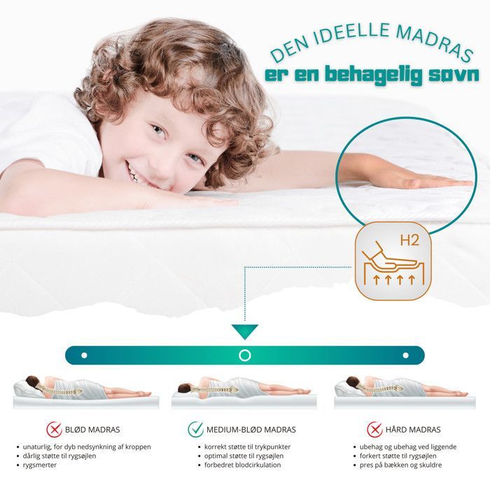 Cama infantil blanca LUK con barandilla y estampado de estrellas.
