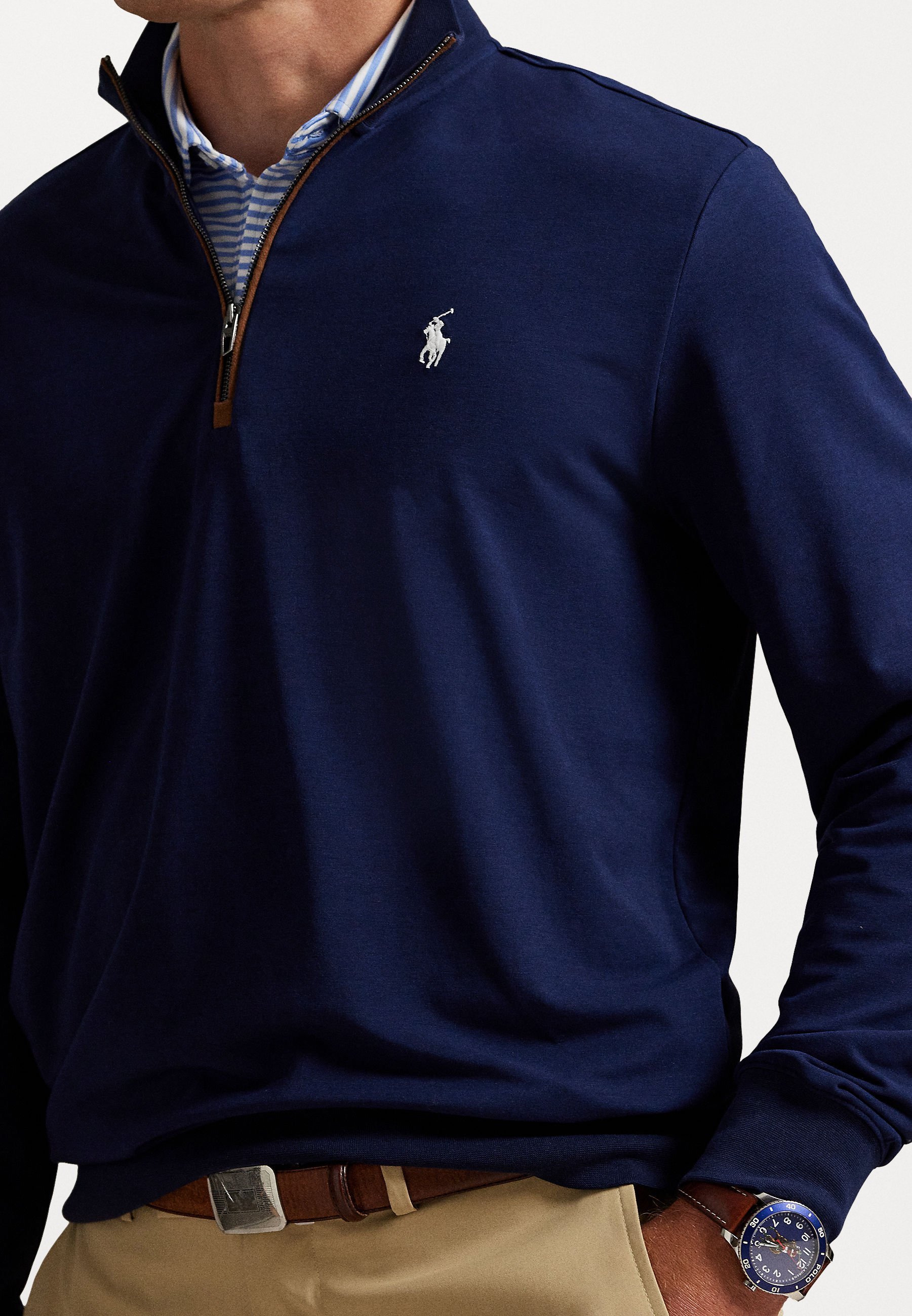 Polo Ralph Lauren CLASSIC STRETCH FRENCH TERRY PULLOVER - Maglia a maniche lunghe - blu navy raffinato