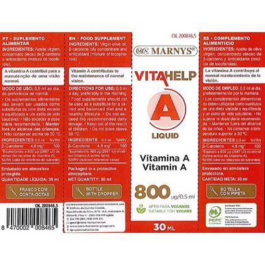 Marnys Marnys Vitahelp Nestemäinen A-vitamiini 30 ml 30 ml