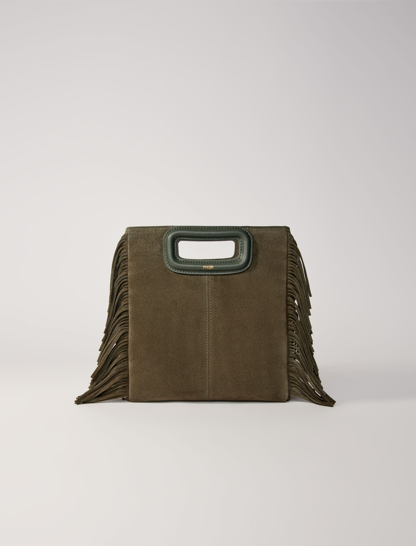 Middelgrote suède leren tas - Khakibruin
