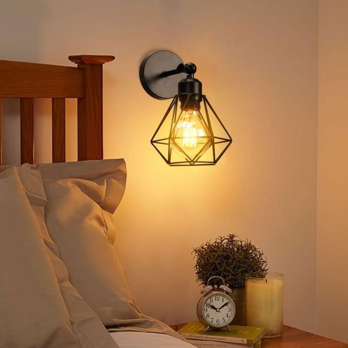 Zaku 2 Packs Appliques Murales Vintages Industrielles Plafonniers Luminaires E27 en Métal Réglable Lampe Murale Interieur,40W
