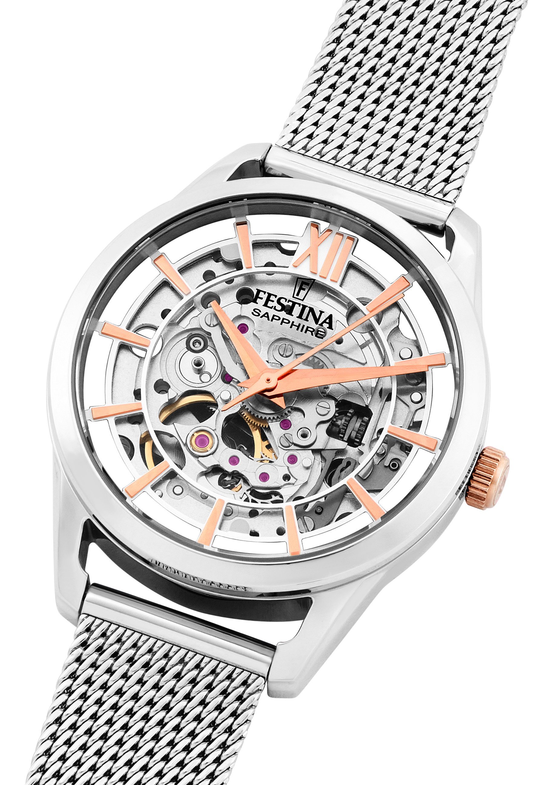 Montre Festina - argentée et or rose