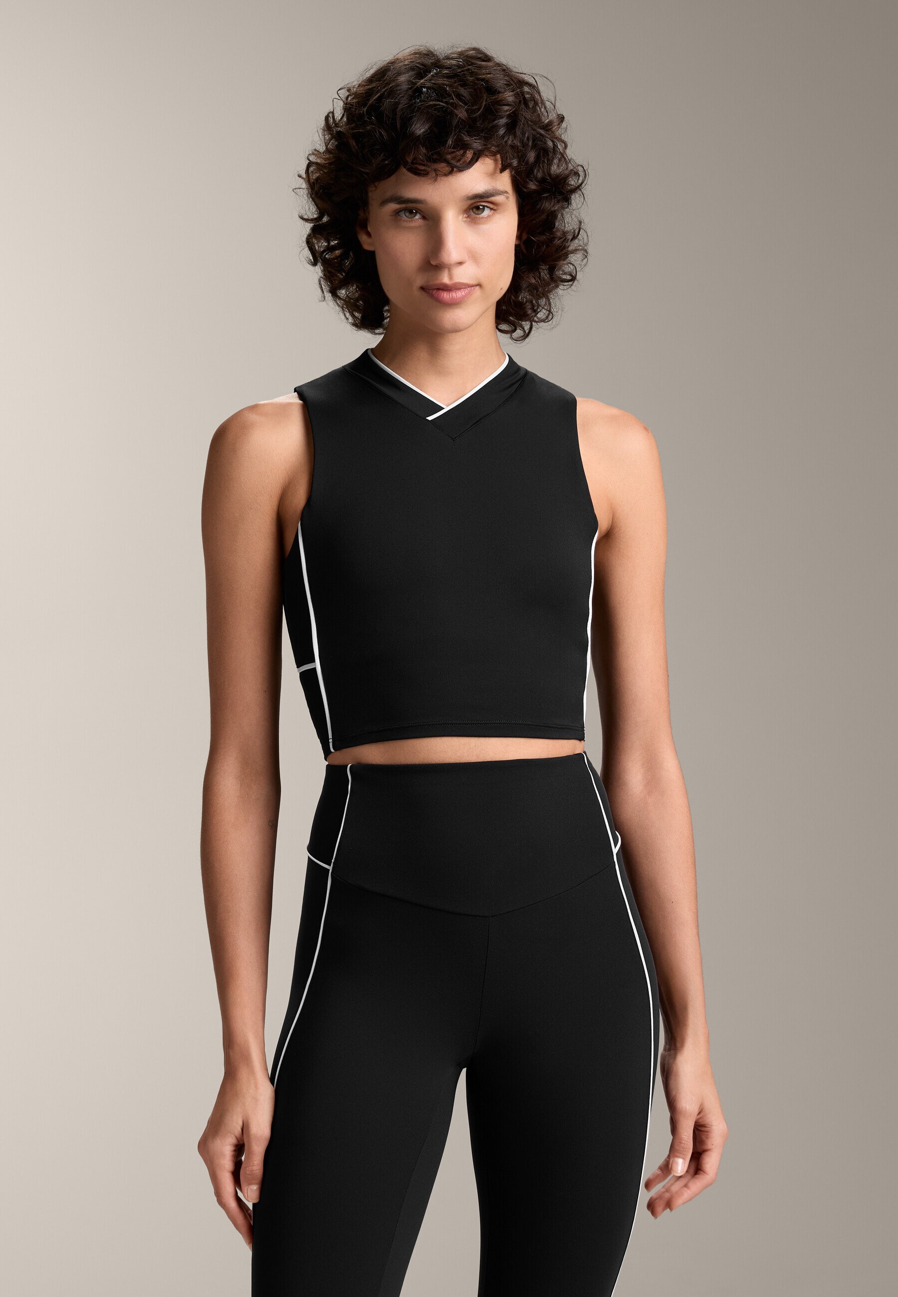 OYSHO PIPING COMFORTLUX TANK - Top - zwart
