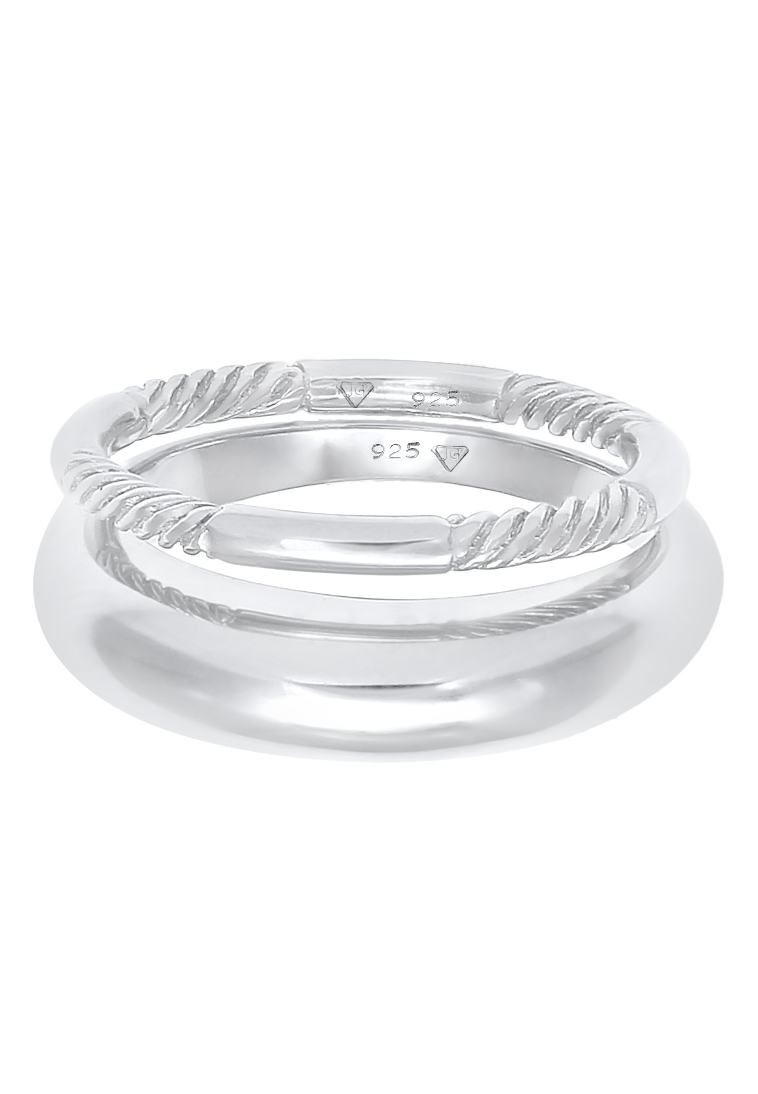 Elli Bague pour dames en argent sterling 925 plaqué or