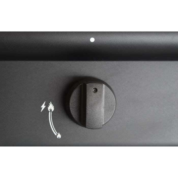 Barbacoa de gas - GRILL GARDEN - Negra - 4 quemadores - Con funda protectora - Encendido piezoeléctrico