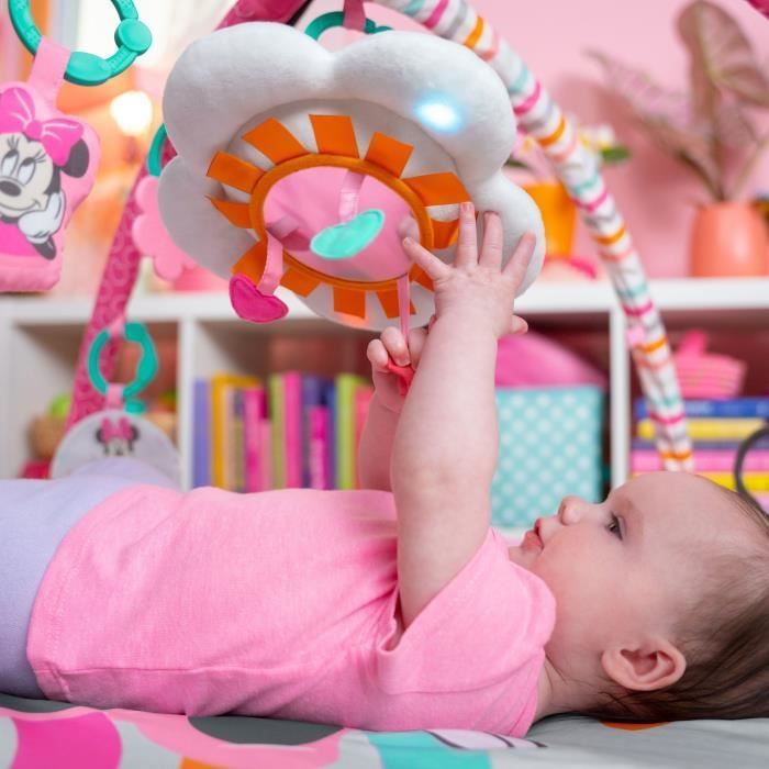 DISNEY BABY -MINNIE- Baby Activity Playmat with Arch, Sensory and Musical Toys, Baby Gift