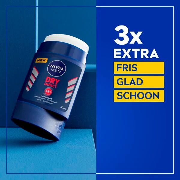 NIVEA Men Dry Impact antiperspirantas-stiklas, 50 ml