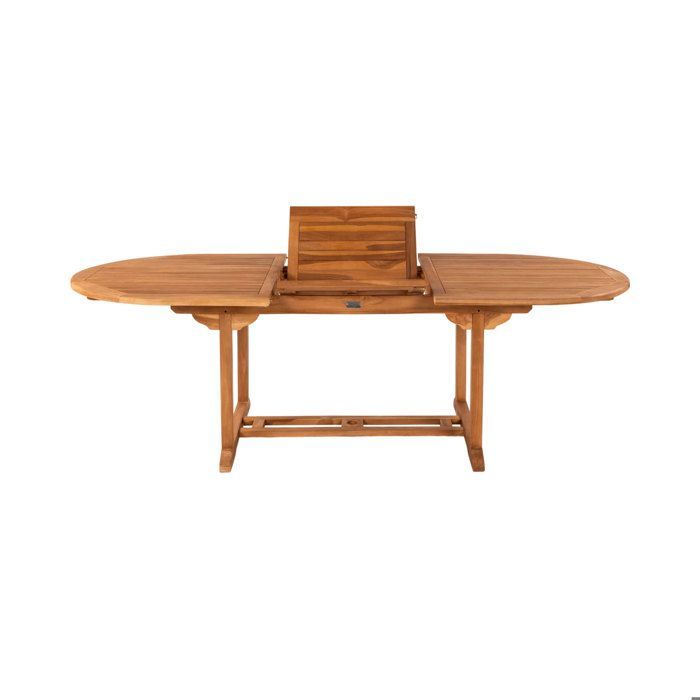 Conjunto de mesa de jardín de teca y 4 sillas de cuerda - GARDENA