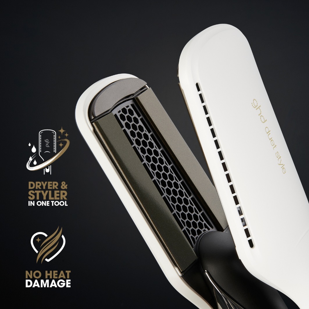 ghd plaukų tiesintuvas Duet Style 2 viename karšto oro formavimo priemonė, balta