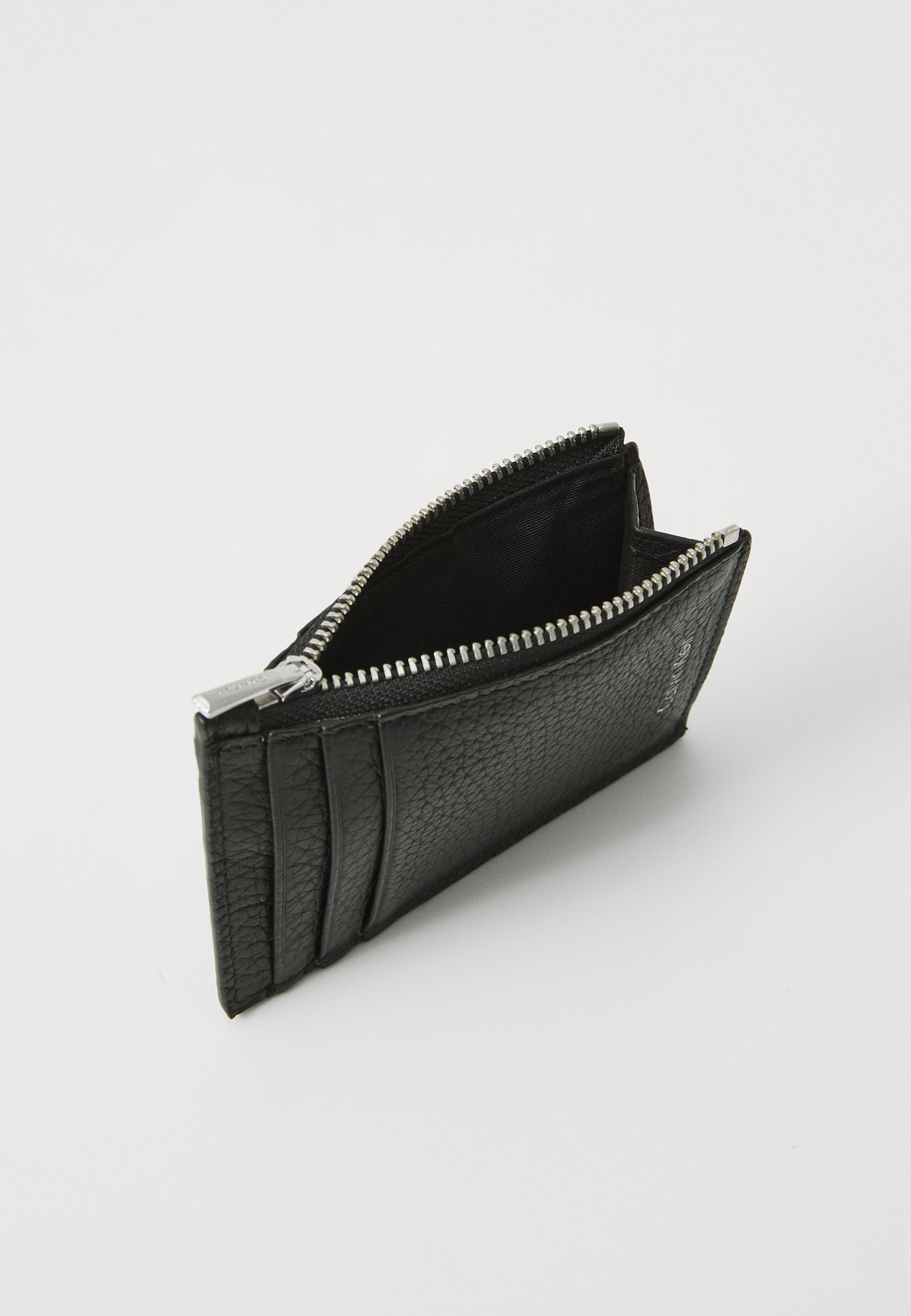 Calvin Klein ZIP CARD CASE - Portemonnee - zwart
