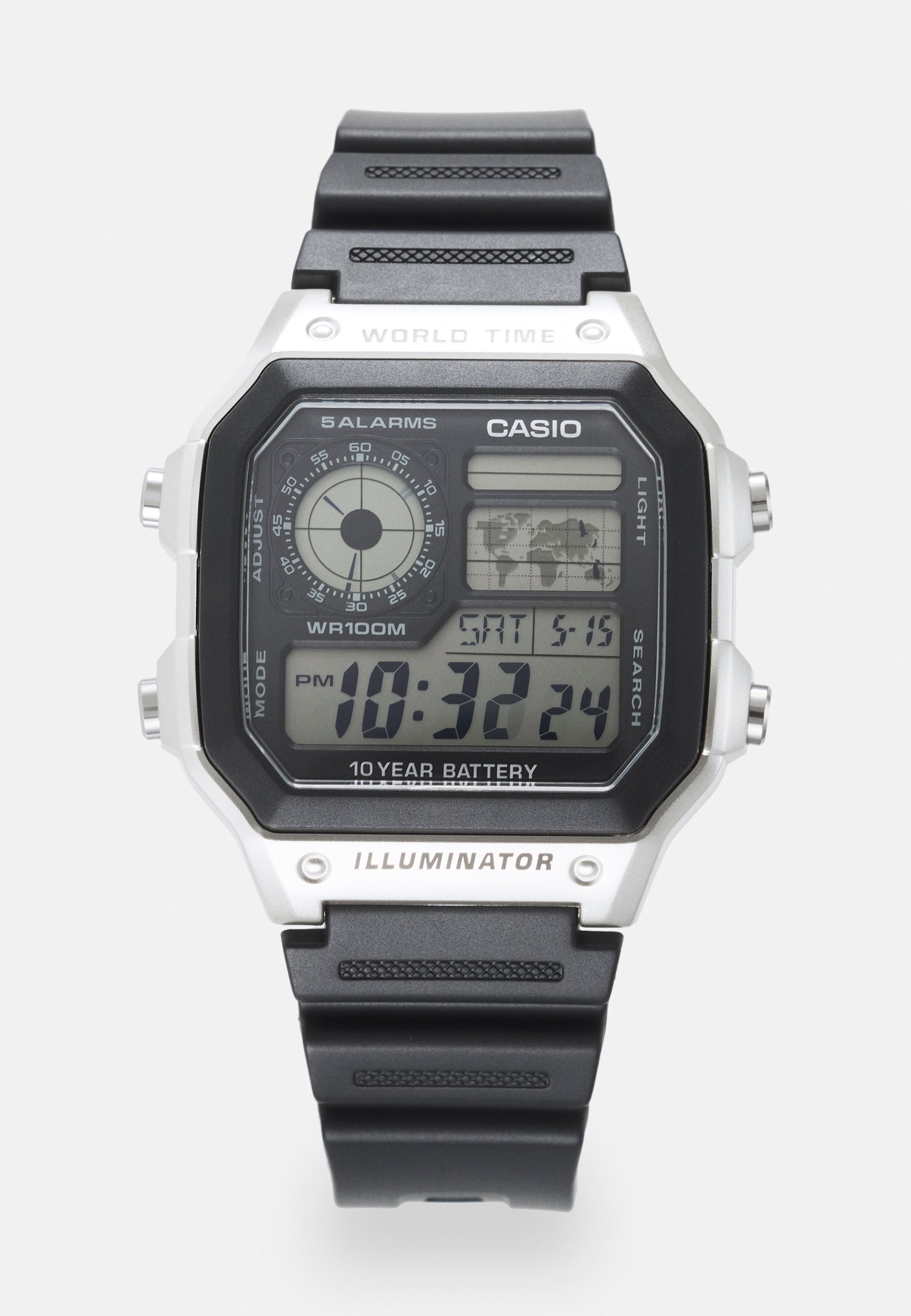 Casio Unisex-Digitaluhr – schwarz/silberfarben