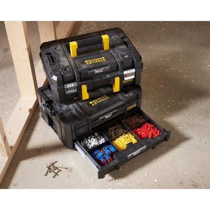 Juego de herramientas STANLEY FATMAX PRO-STACK™ de 2 piezas - FMST1-71981 - 2 asas - 2 cajones - 21,5 L
