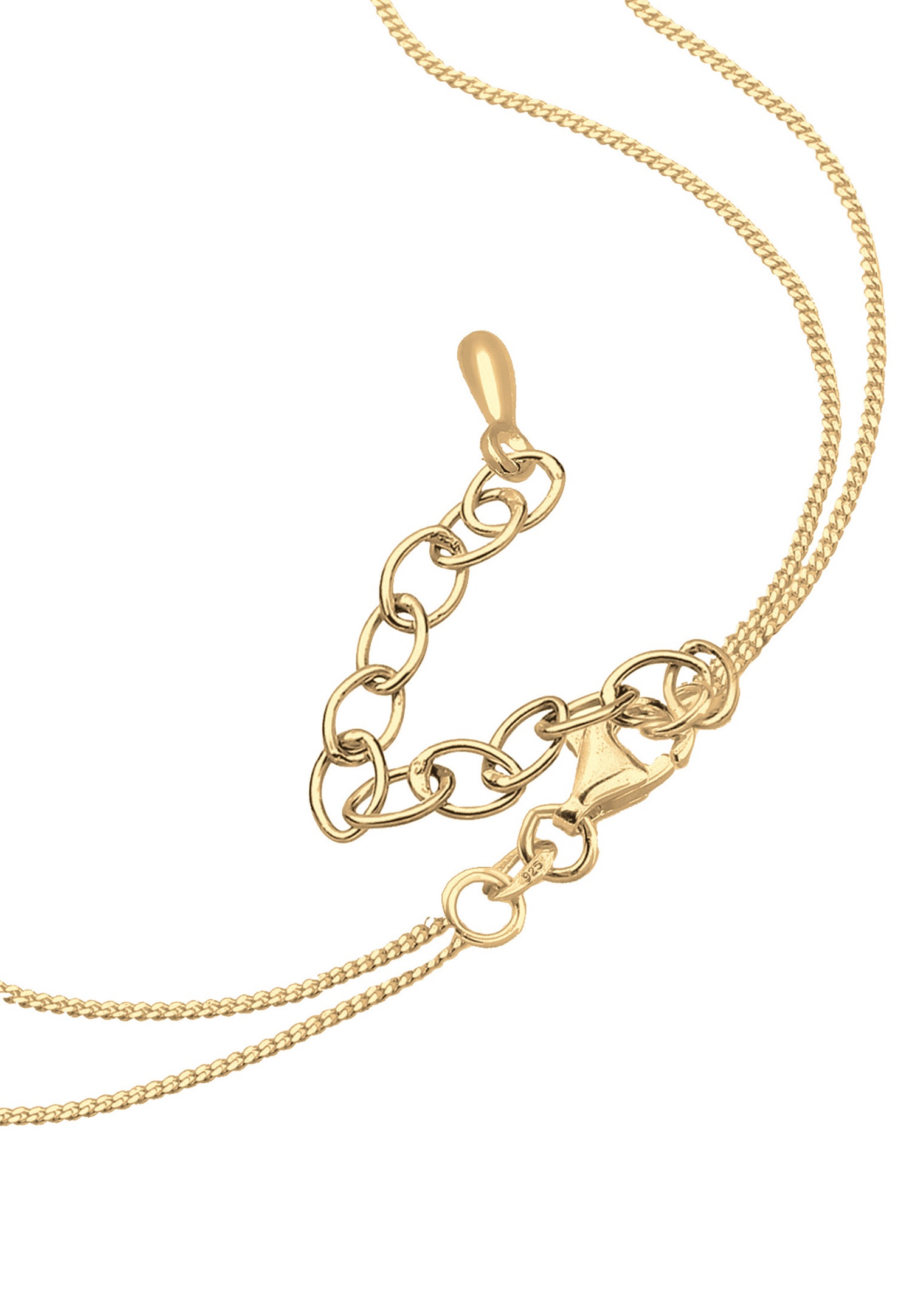 Elli Femmes Choker Chaîne en Y Triangle Look Géo en Argent Sterling 925