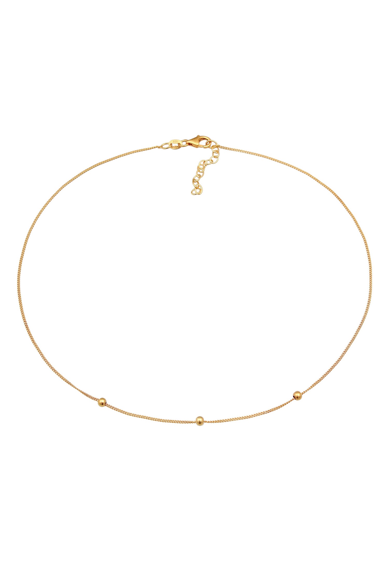Elli Perles de choker pour femmes en argent massif 925