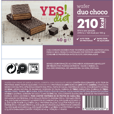 YES!dieet Vohveli Duo Suklaa 40 g 40 g
