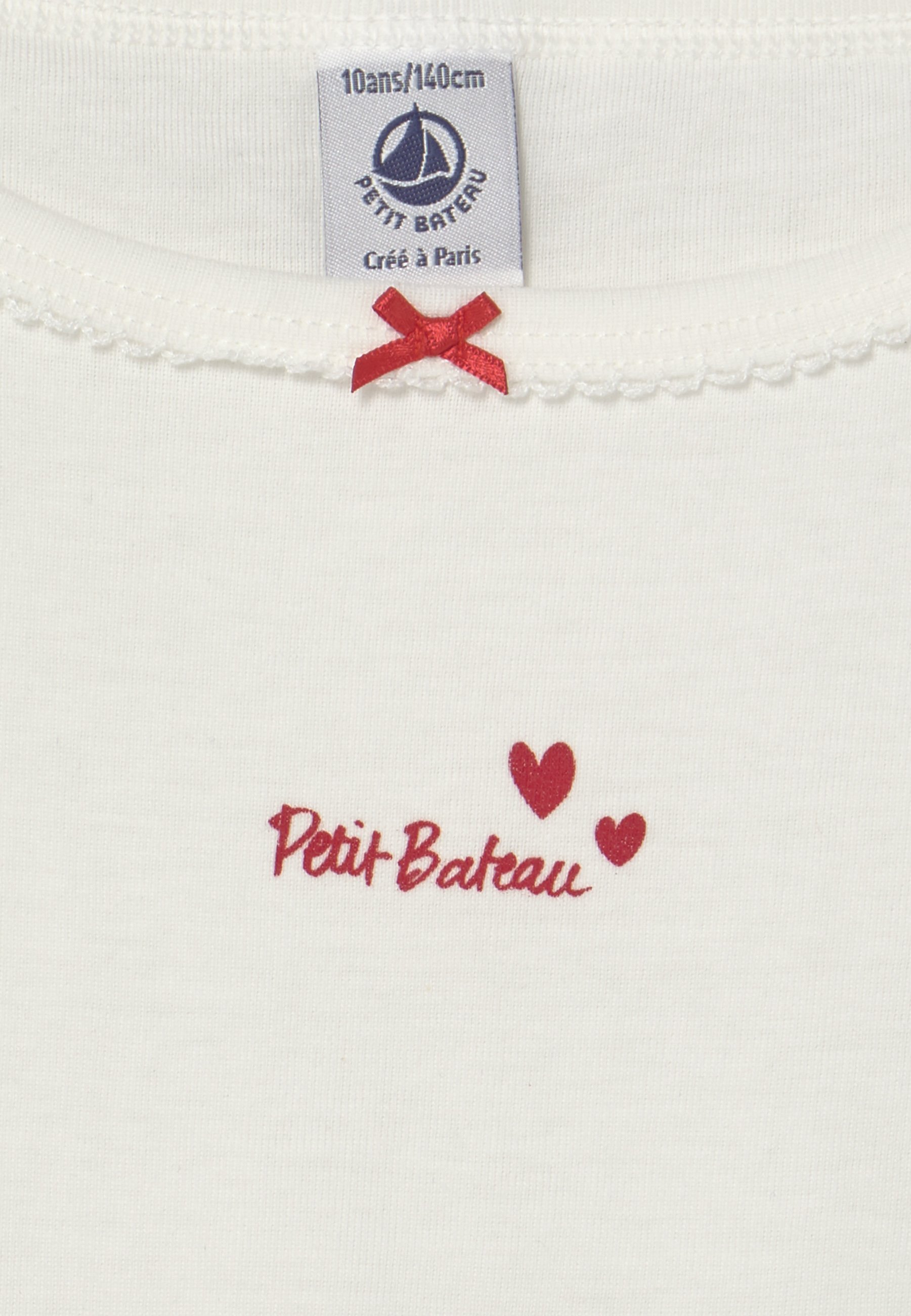 Petit Bateau HEART PACK 2 - Canottiera - bianco/rosso
