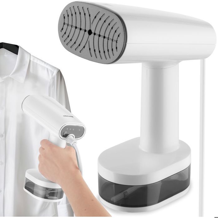 Steamer - TECTAKE - Garment steamer with 4 modes and adapter for 370ml bottle 1640W